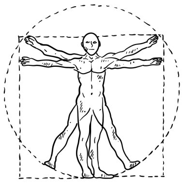 Vitruvius Adamı kroki