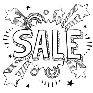 Sale icon on retro pop background