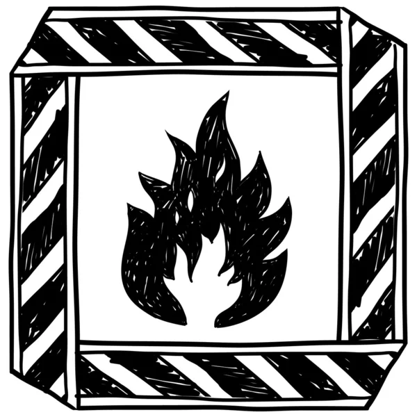 Огнеопасный набросок — стоковый вектор