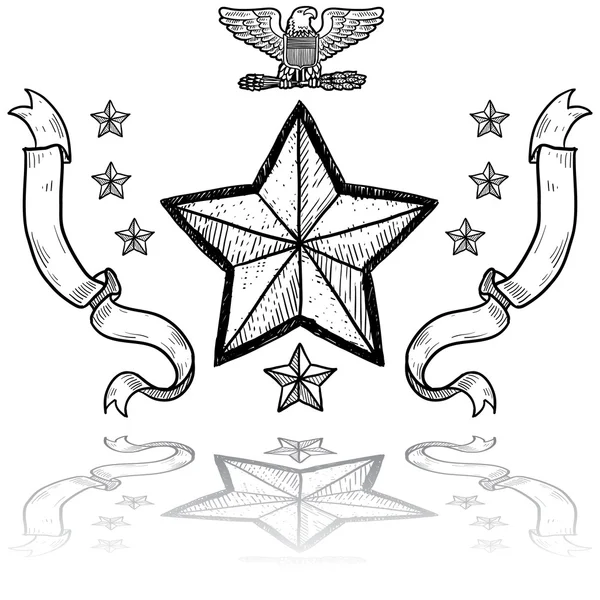 Insigne militaire de l'armée américaine — Image vectorielle