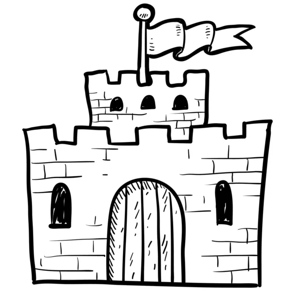 Castillo o boceto del fuerte — Vector de stock