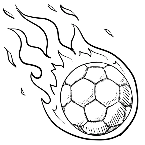 Футбольный скетч — стоковый вектор
