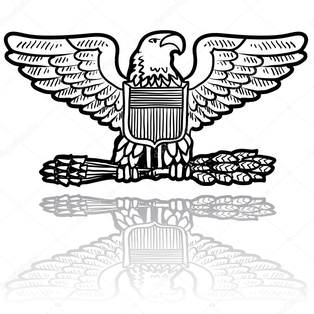 Image vectorielle Insigne militaire de l'aigle de l'armée américaine par  ©lhfgraphics - 13920774, image size:1024x1024