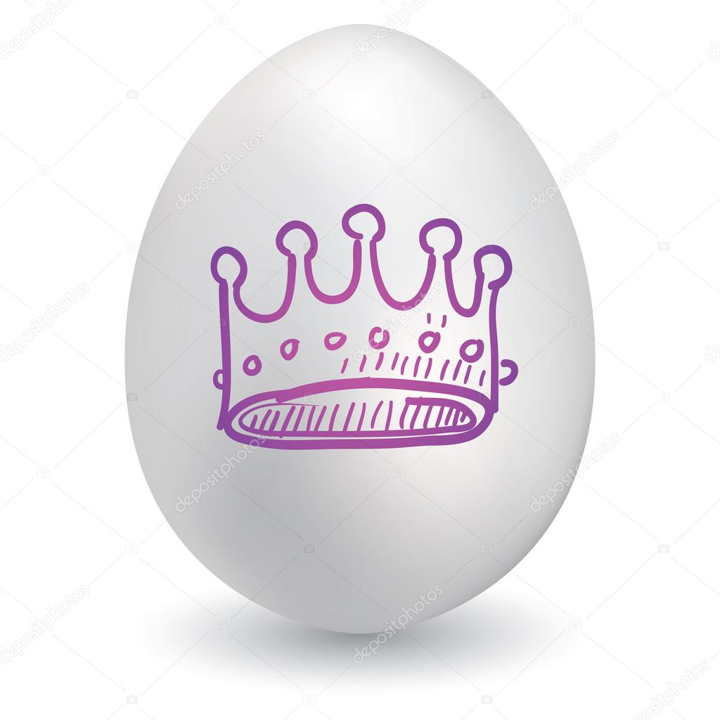 Royal crown on easter egg