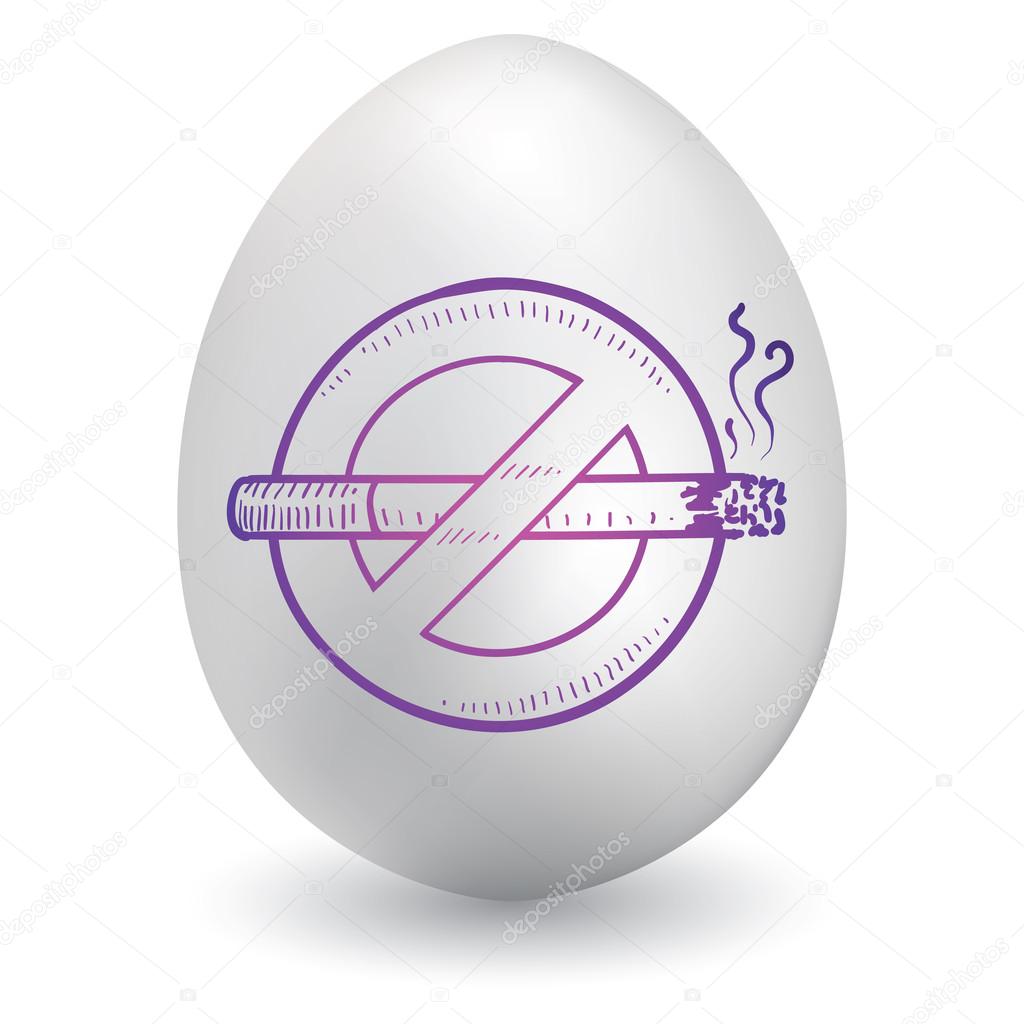 No smoking on easter egg