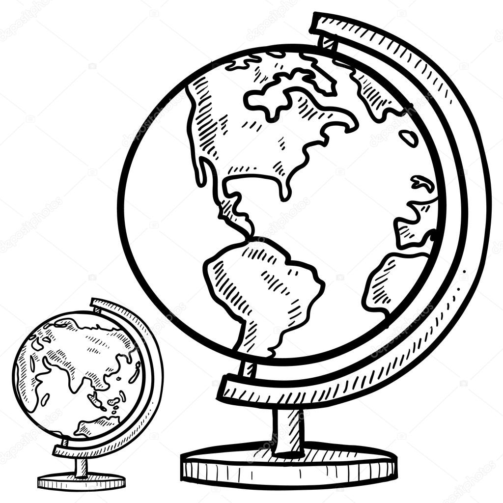 Desktop globe sketch