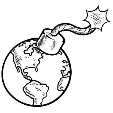 küresel kriz kroki için geri sayım