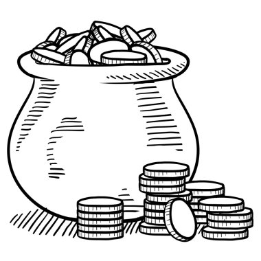 pot altın vektör çizimi