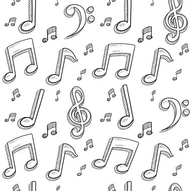 arka planda kesintisiz müzik notlar vektör