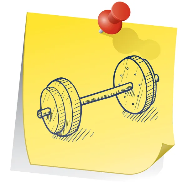 Rappelez-vous d'aller au sketch de gym — Image vectorielle