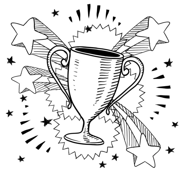 Trofee of award vector schets Stockvector