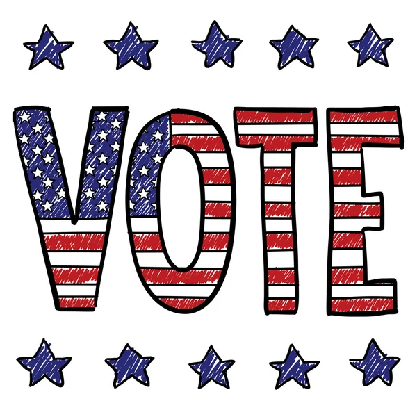 Hazafias szavazás vázlat Stock Illusztrációk