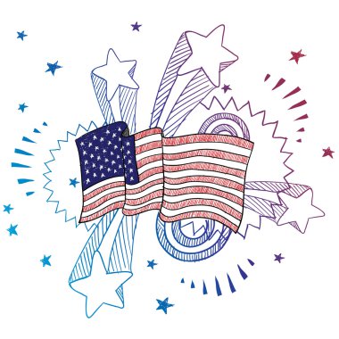 Amerikan vatansever şevk kroki