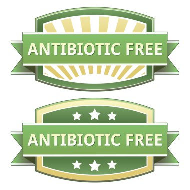 Antibiotic free food label