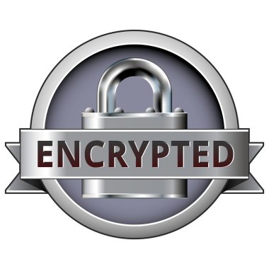 Encrypted vector badge clipart