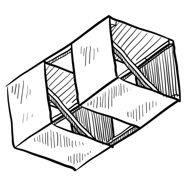 Box kite skiss — Stock vektor