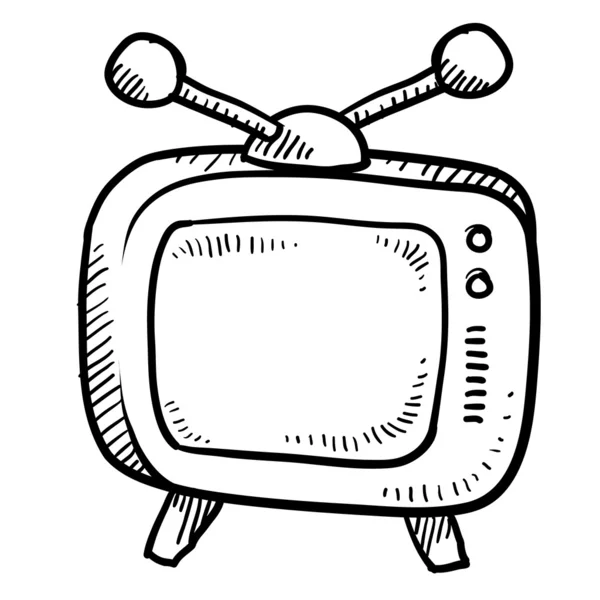Retro televisie schets — Stockvector