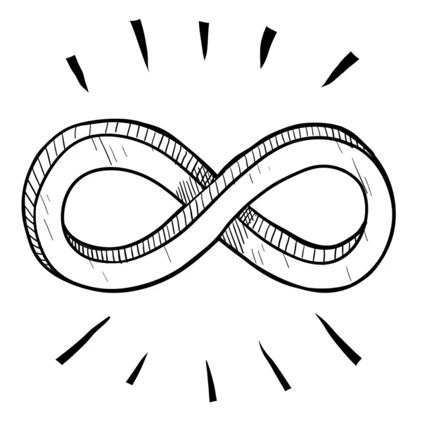 Esquisse du symbole de l'infini — Image vectorielle