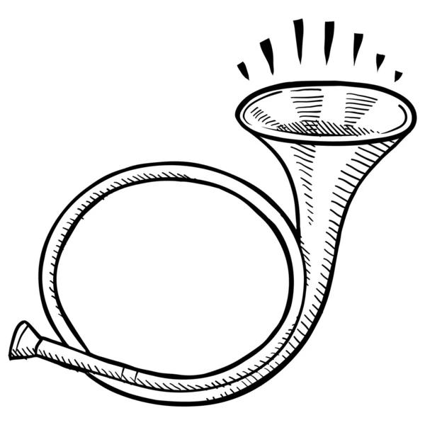 Croquis de la corne du héraut — Image vectorielle