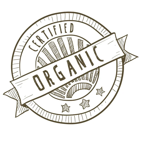 Étiquette alimentaire certifiée biologique — Image vectorielle