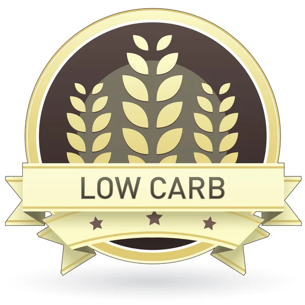 Low carb food label — Stock Vector