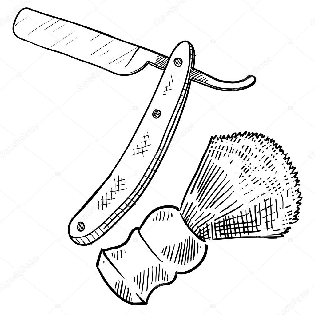 Retro shaving items including straight razor