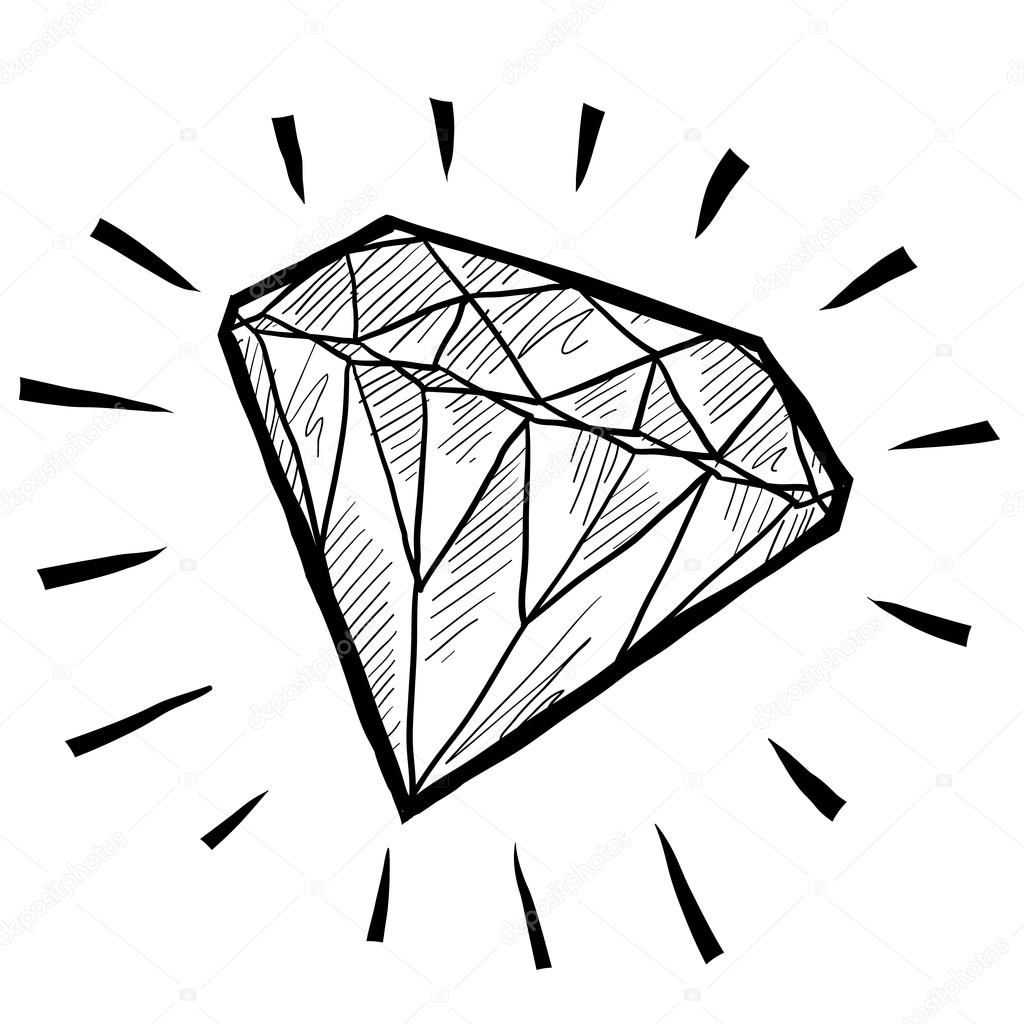 Diamond gem sketch