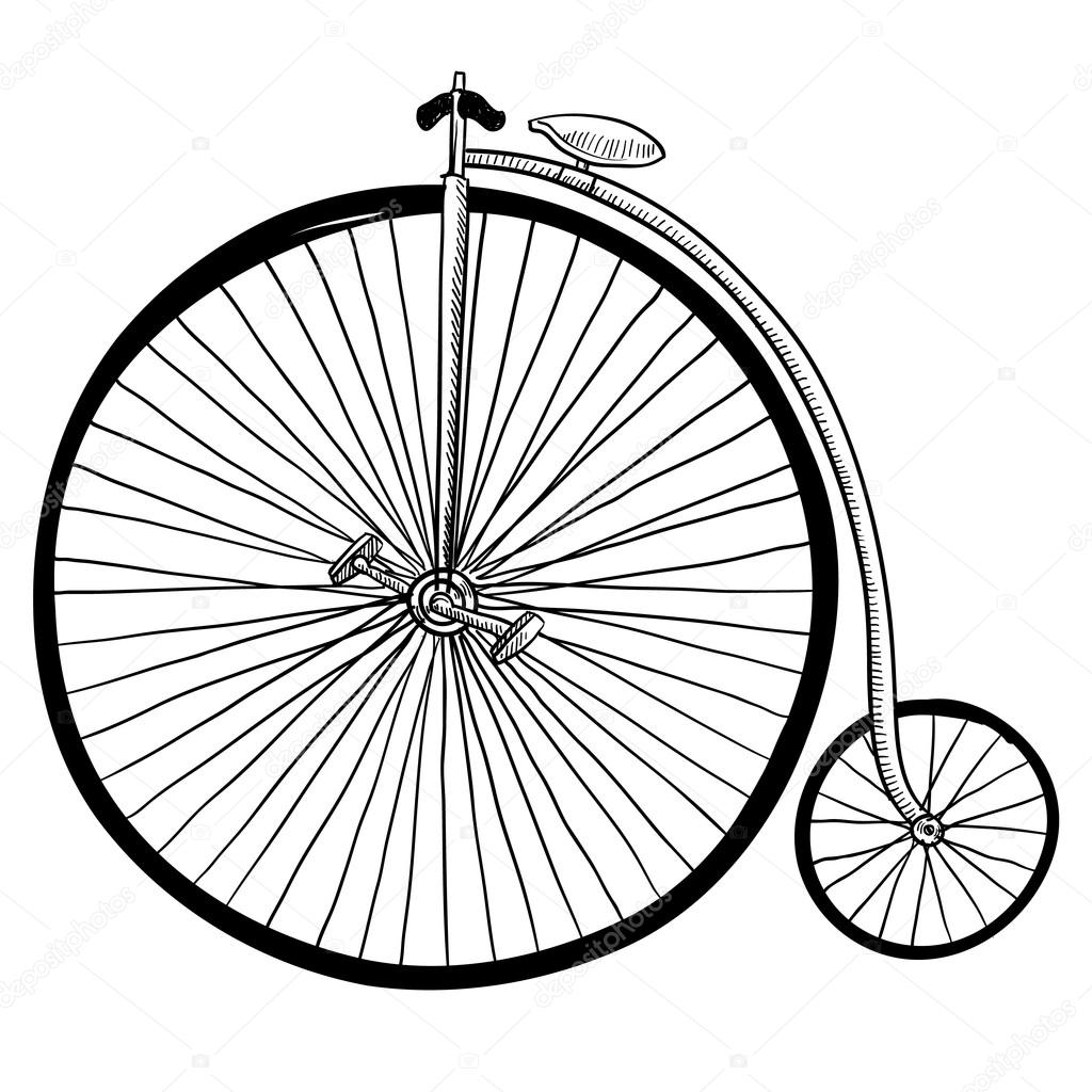 Antique bicycle sketch