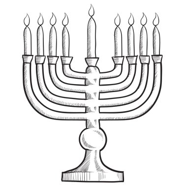 Yahudi menorah kroki