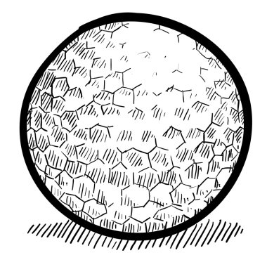Golf ball sketch clipart