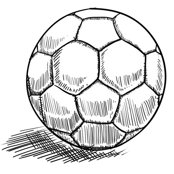 Футбол м'яч ескіз — стоковий вектор