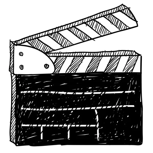 Jeu de film clapperboard sketch — Image vectorielle