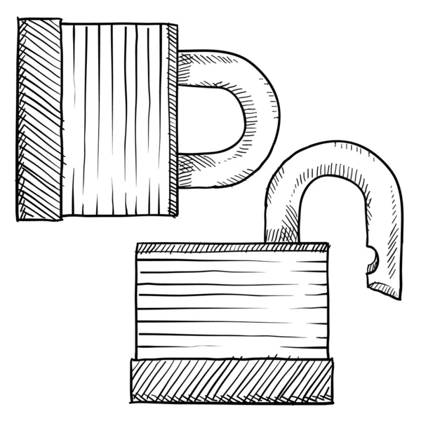 Croquis cadenas — Image vectorielle