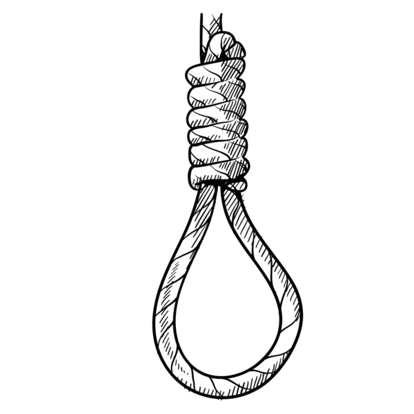 Hangman's noose kroki — Stok Vektör