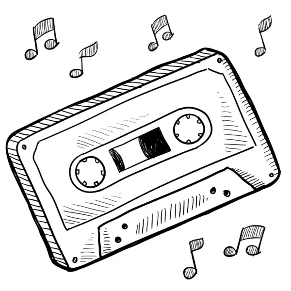 Esquisse sur cassette — Image vectorielle