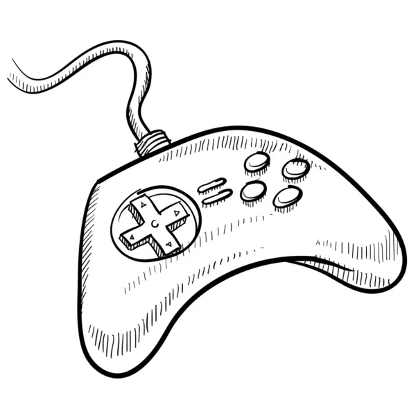Video game controller sketch Stock Vector