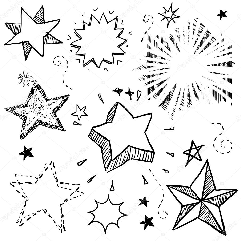 Stars and explosions doodles