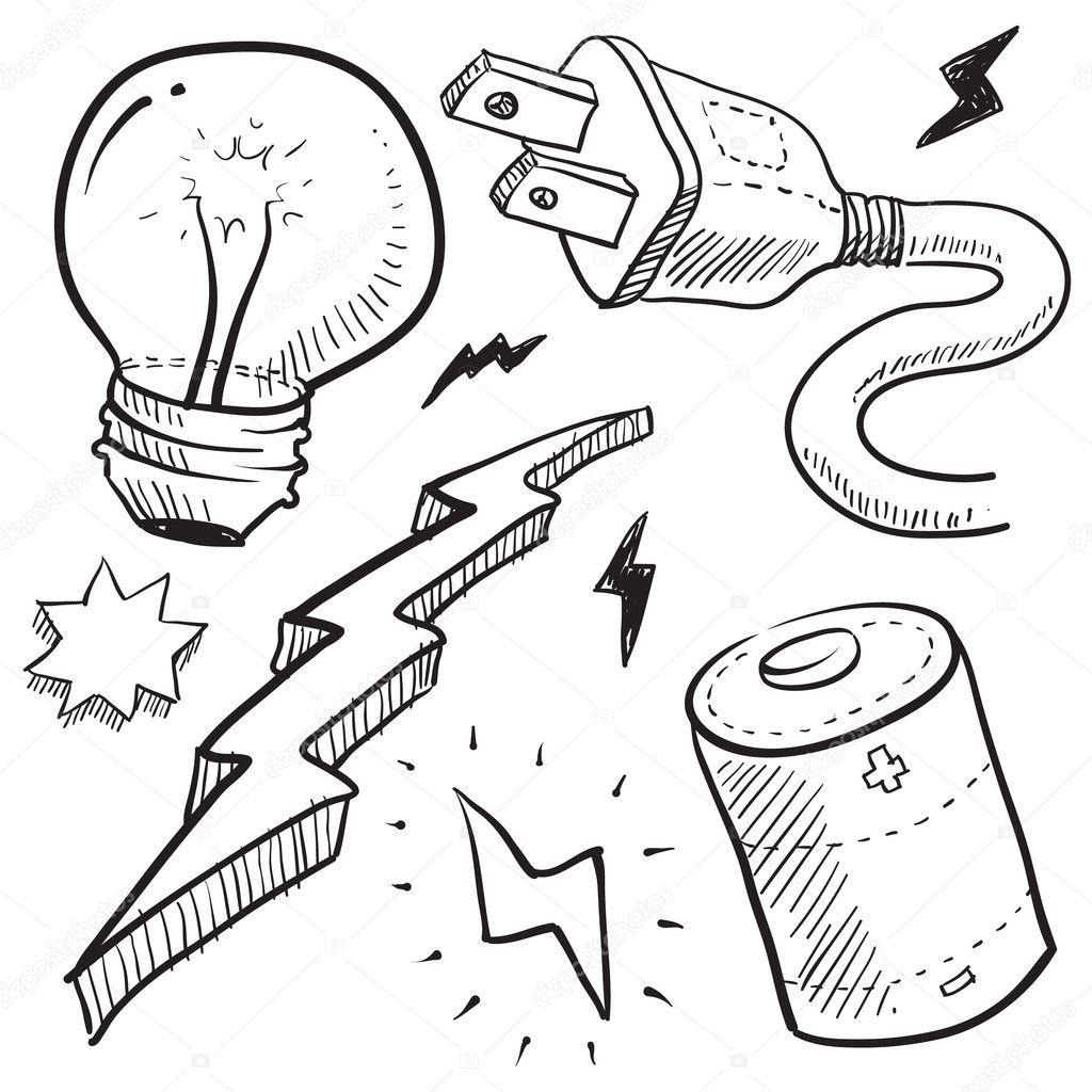 Electricity items sketch