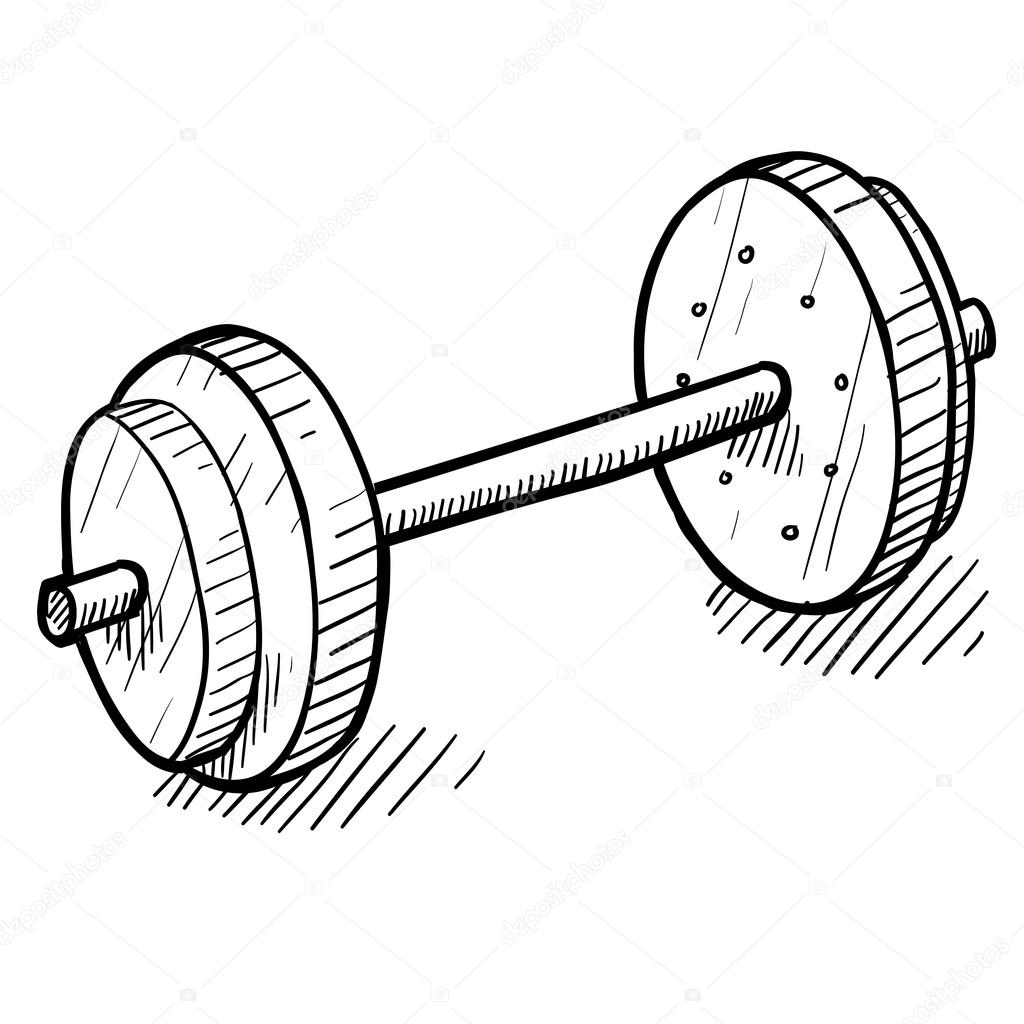 Weightlifting sketch — Stock Vector © lhfgraphics 14136118