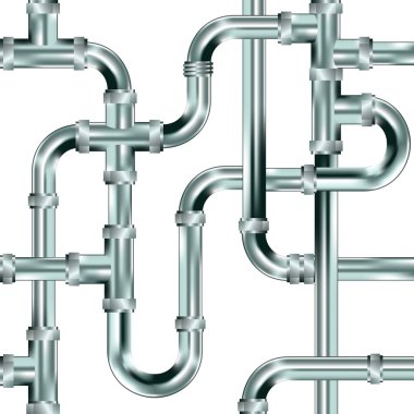 Seamless water pipes vector background