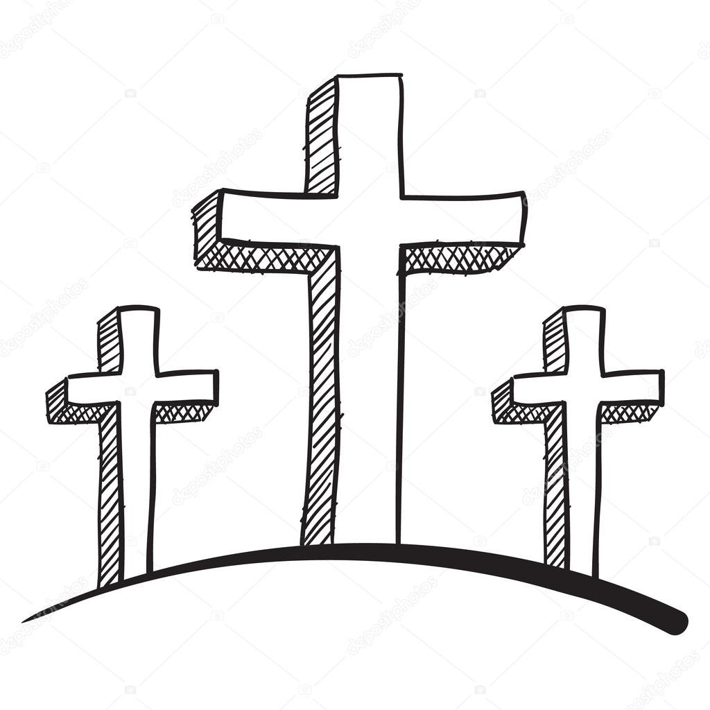 Three crosses sketch