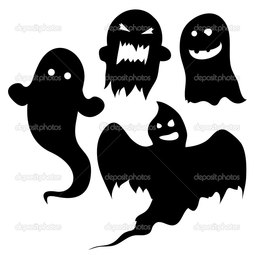 Scary ghosts vector