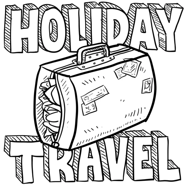 Holiday travel sketch — Stockfoto