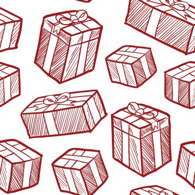 Seamless christmas gift background