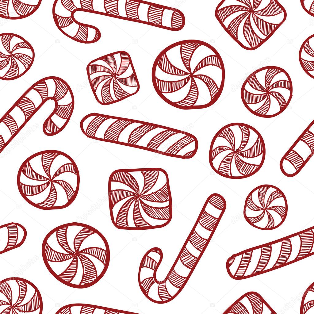 Seamless candy cane background