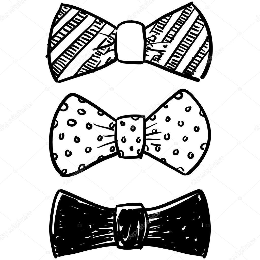 Images: tie sketch | Bow tie sketch — Stock Photo © lhfgraphics #16212567