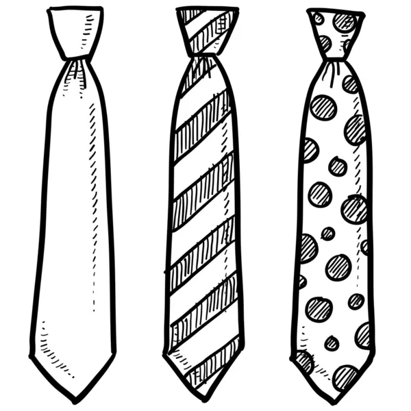 Schizzo della cravatta — Vettoriale Stock