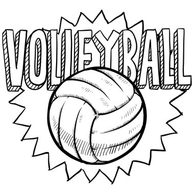 Volleyball sketch clipart