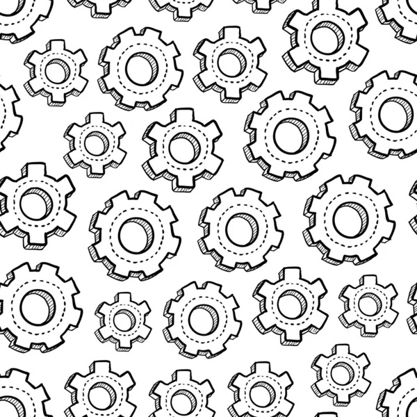 Seamless mechanical gear background — Stock Vector