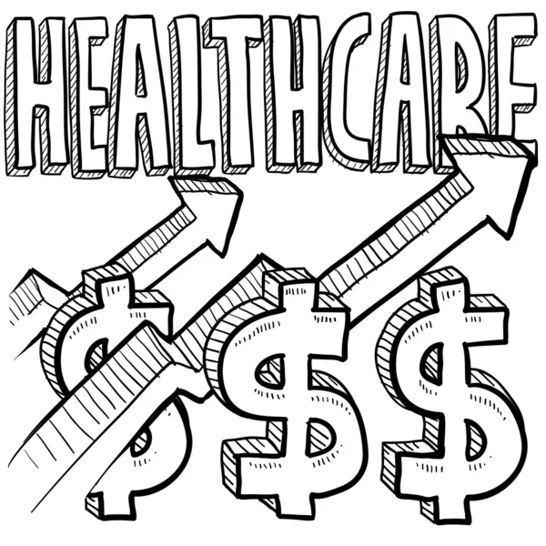 Health care costs sketch — Stock Vector